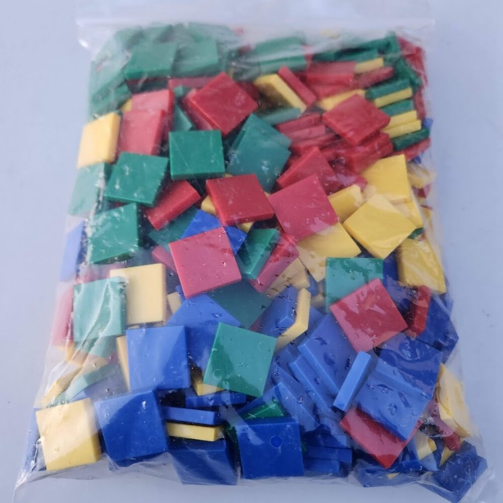NEW 400 Square Color Tiles Blocks Math Manipulatives Sorting Stacking Comparing - Picture 4 of 8